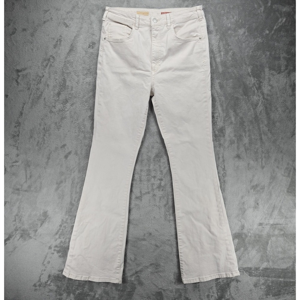 Anthropologie Pilcro Women's‎ The Icon Flare Denim Jeans Sz 30 Tall Ivory